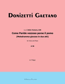 Come Paride vezzoso porse il pomo - from L'elisir d'amore, A36