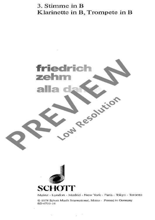 Alla Danza - 3rd Part In Bb