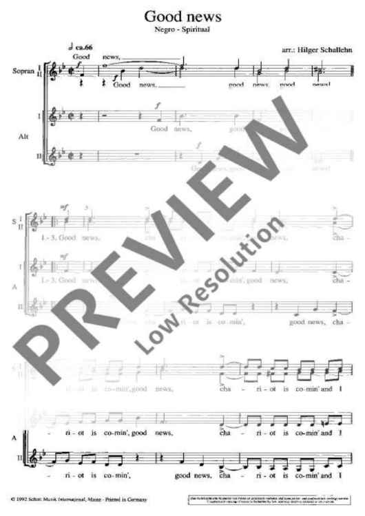 Drei Negro-Spirituals - Choral Score