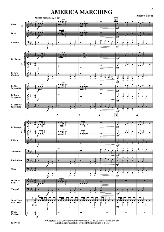 America Marching - Full Score