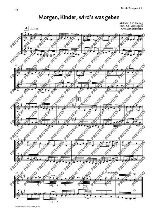 Morgen, Kinder, wird’s was geben