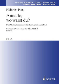 Drei Madrigale - Choral Score