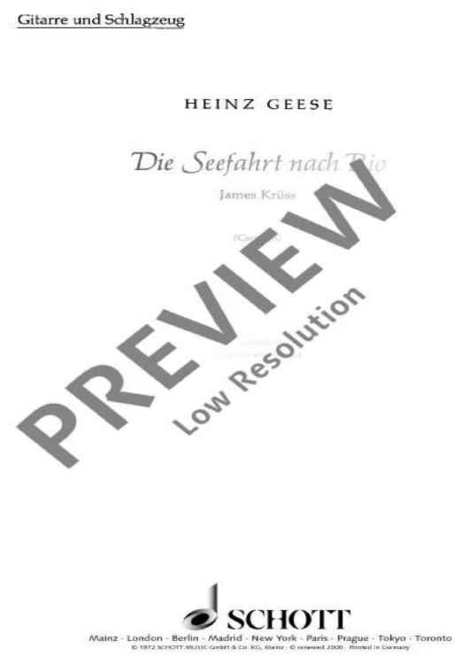 Die Seefahrt nach Rio - Guitar/percussion