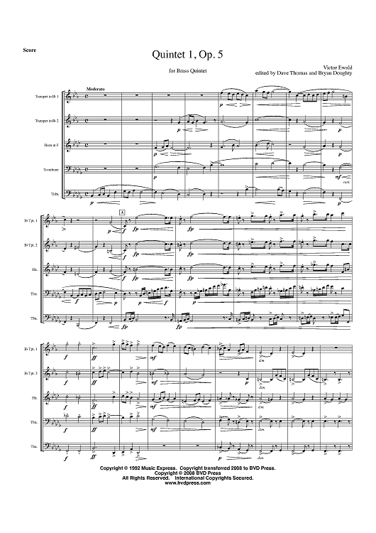 Quintet No. 1 - Score