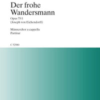 Der frohe Wandersmann in E major - Choral Score