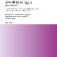 12 Madrigals - Choral Score