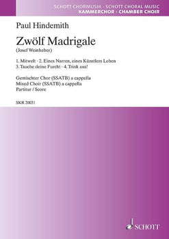 12 Madrigals - Choral Score