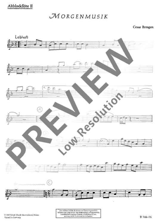 Morning music - Treble Recorder Ii