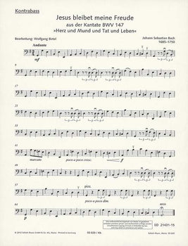 Jesu, Joy of Man's Desiring - Double Bass