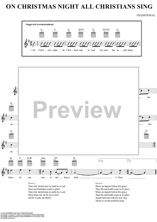 On Christmas Night All Christians Sing