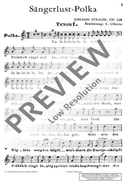 Sängerlust-Polka - Tenor I