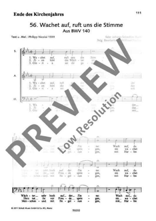 Wachet auf, ruft uns die Stimme