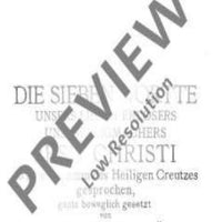 The Seven Words of Jesus Christi - Full Score