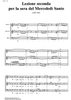 Lezione seconda per la sera del Mercoledi Santo - Score