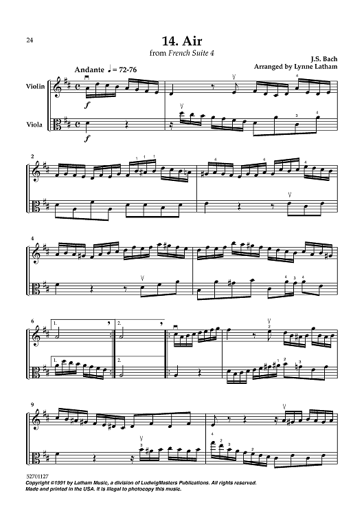 Air from French Suite 4