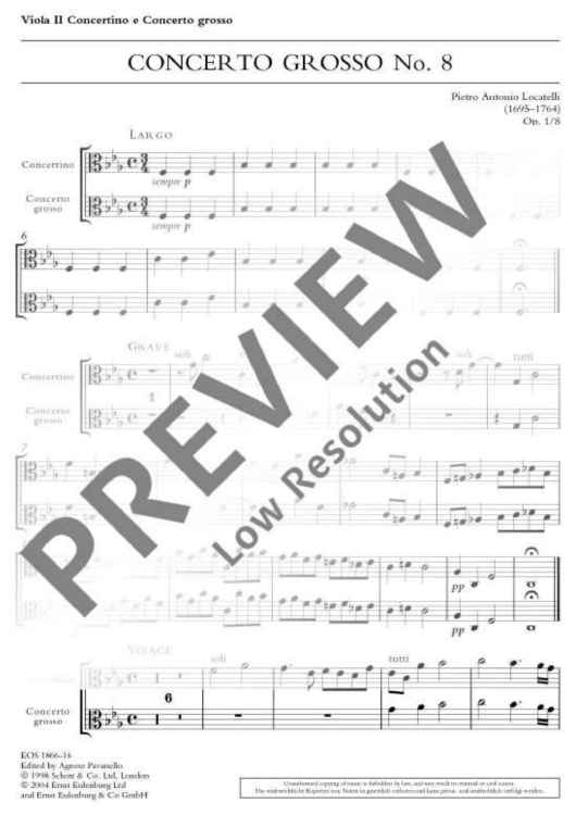 Concerto Grosso - Viola Ii