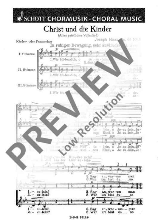 Sechs Lieder - Choral Score