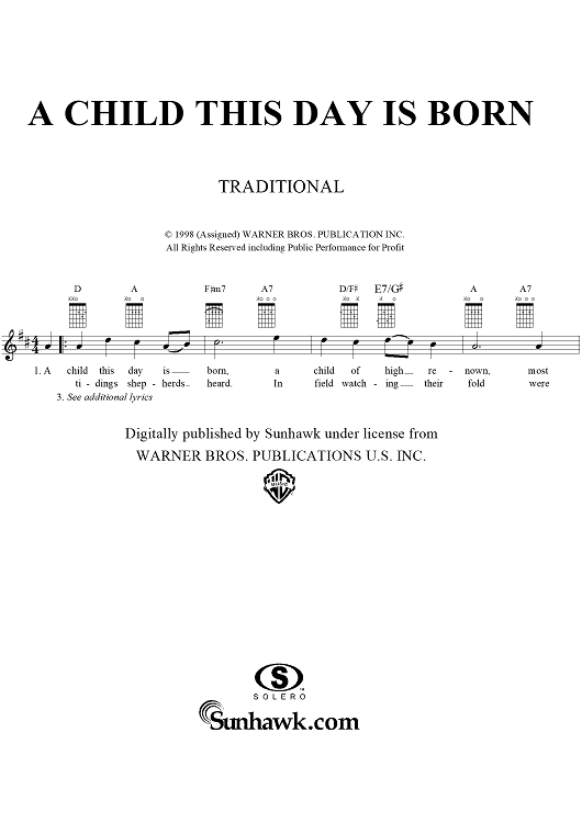 A Child This Day Is Born