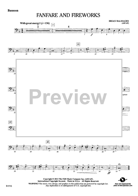 Fanfare and Fireworks - Bassoon