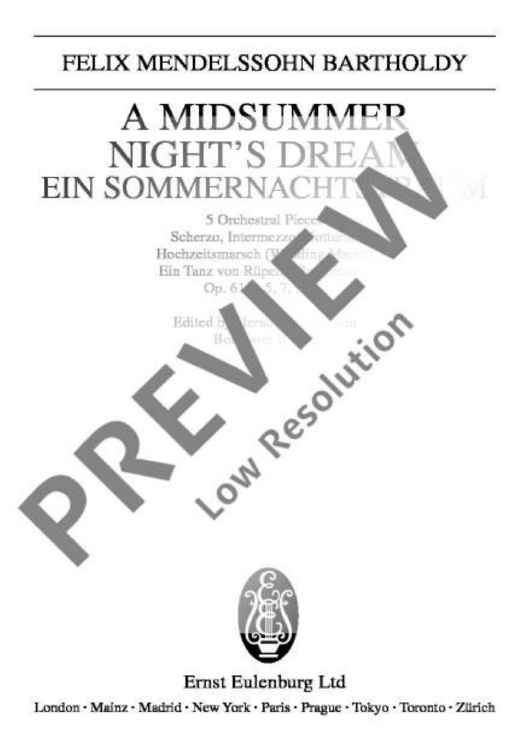A Midsummer Night's Dream - Full Score
