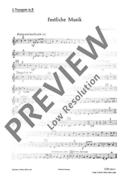 Festliche Musik - Trumpet Ii
