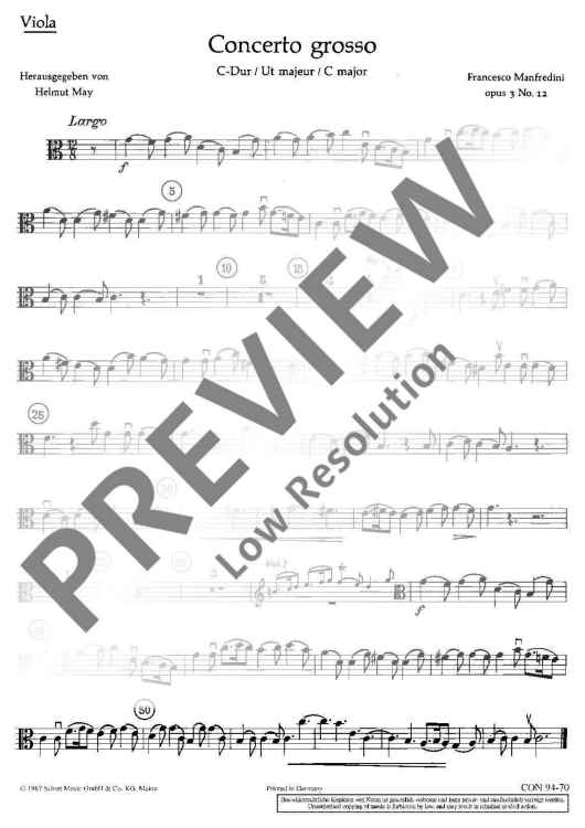 Concerto grosso C Major - Viola