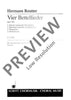 Vier Bettellieder - Choral Score