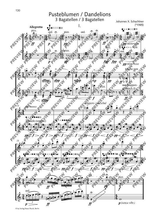 Dandelions - Performing Score