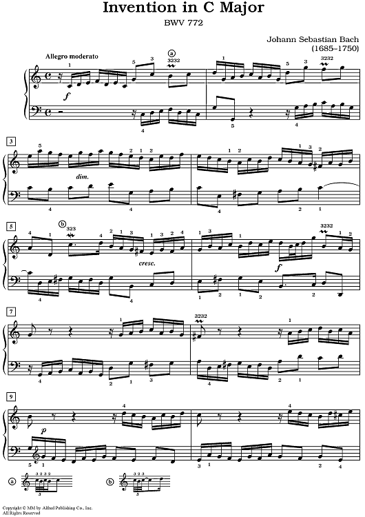 Invention in C Major [BWV 772]