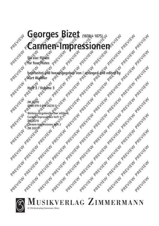 Carmen Impressiones - Score and Parts