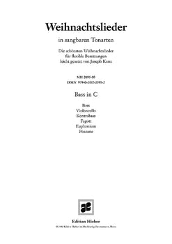 Christmas Carols - Bass/Cello/Double Bass/Bassoon/Euphonium/Trombone BC