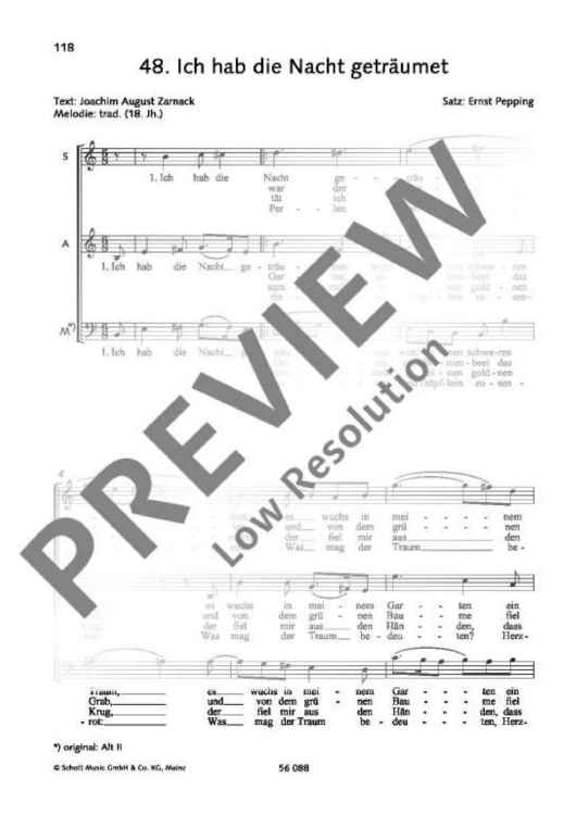 Ich hab die Nacht geträumet