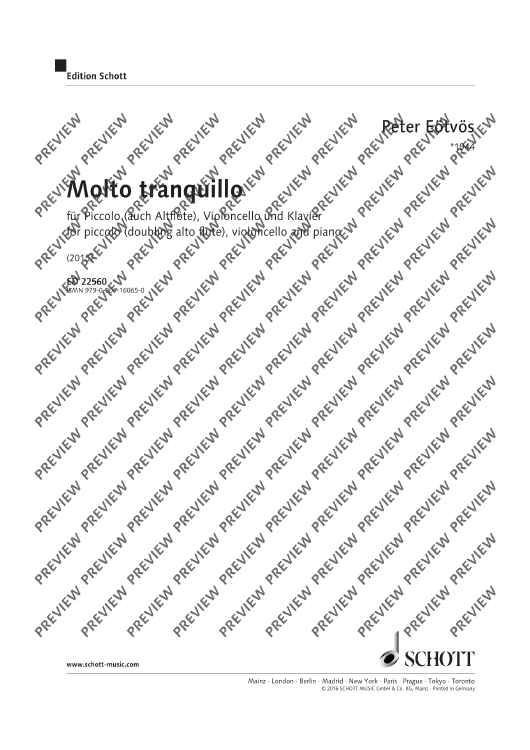 Molto tranquillo - Score and Parts