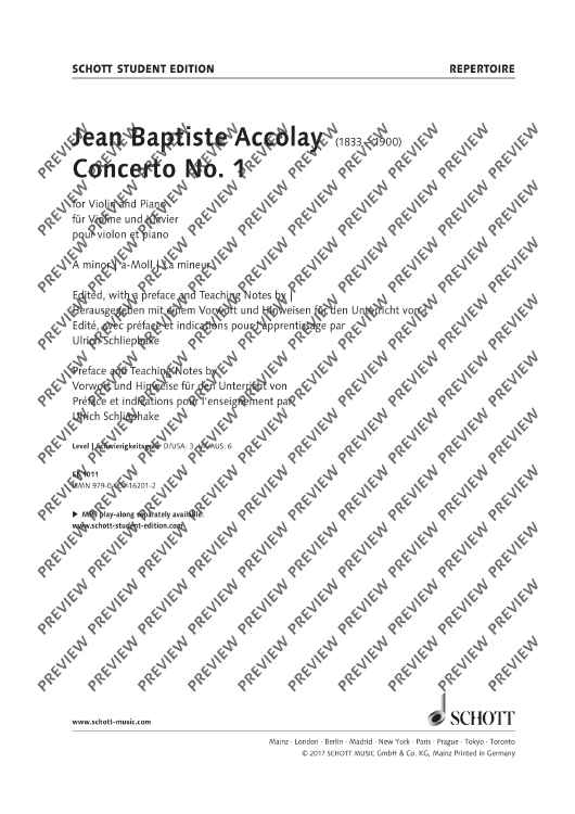 Concerto No. 1 in A Minor