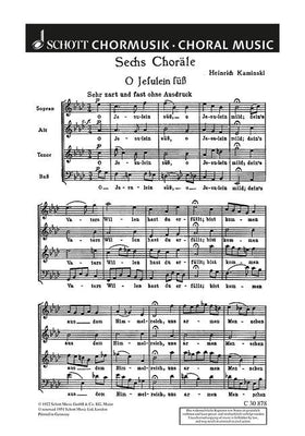 Sechs Choräle - Choral Score