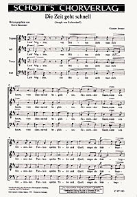Die Zeit geht schnell - Choral Score