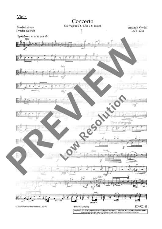 Concerto G Major - Viola