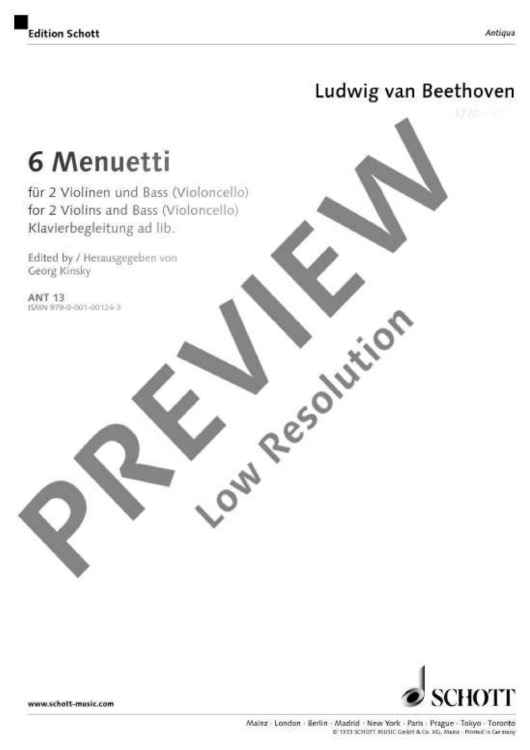 6 Menuetti - Score