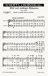 Mild und mächtiges Erbarmen - Choral Score