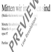 Mitten wir im Leben sind - Choral Score