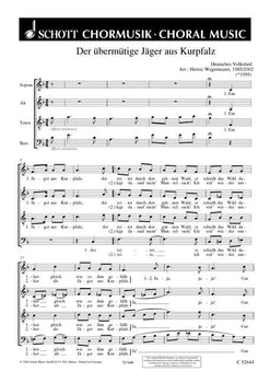 Der übermütige Jäger aus Kurpfalz - Choral Score