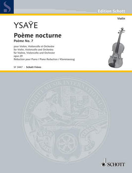 Poème nocturne - Piano Score With Solo Part
