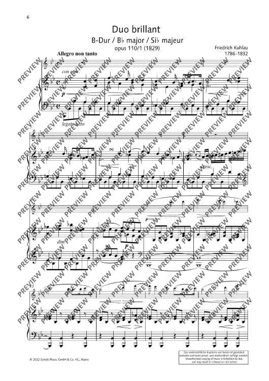 Duo Brillant B-flat major in B flat major