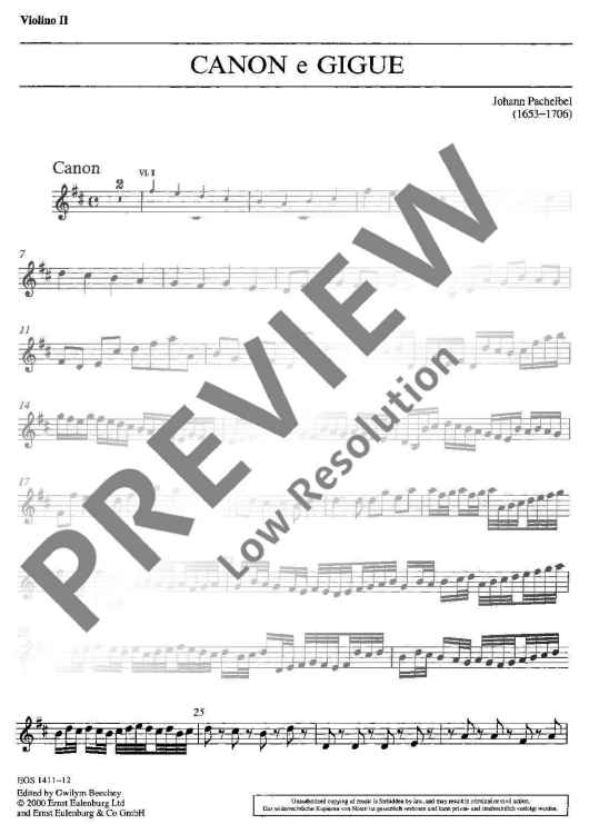 Canon e Gigue - Violin II