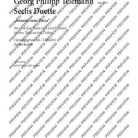 Six Sonatas - Performing Score