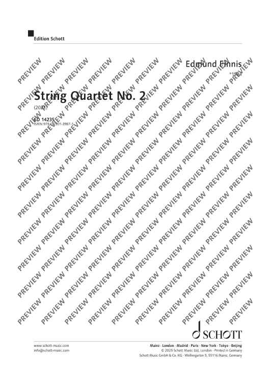 String Quartet No. 2 - Score and Parts