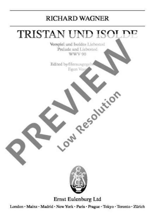 Tristan und Isolde - Full Score