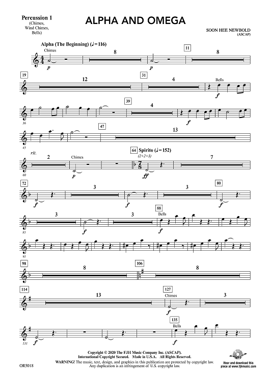 Alpha and Omega - Percussion 1