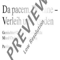Da pacem, Domine - Verleih uns Frieden - Choral Score