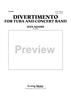 Divertimento for Tuba and Concert Band - Score